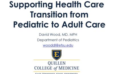 Support Health Care Transition from Pediatric to Adult Care PPT image