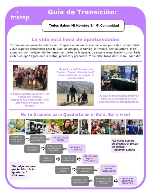 Transition Guide Community - SPANISH image