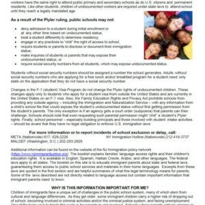 Protections for Undocumented Children sheet image