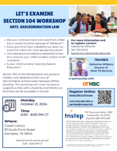 Section 504 Workshop Flyer image