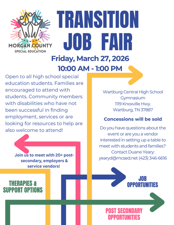 Morgan County Transition Job Fair flyer