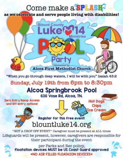 Blount County Free Pool Party Flyer