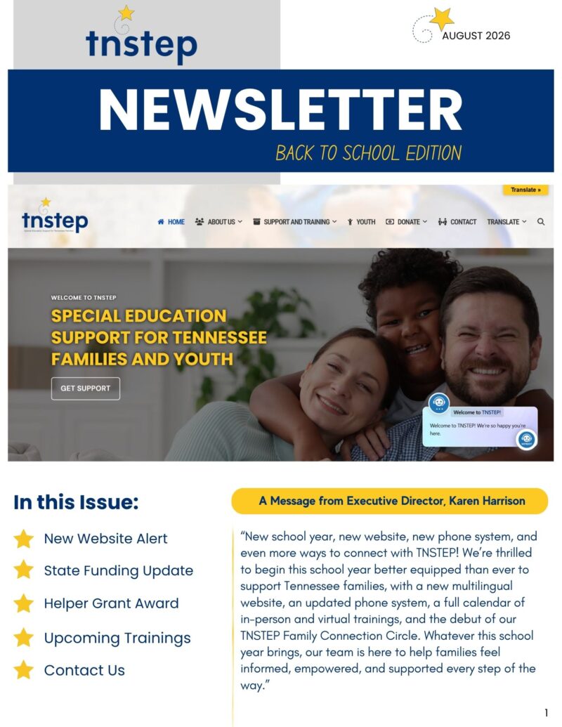 TNSTEP Newsletter August 2026 cover image