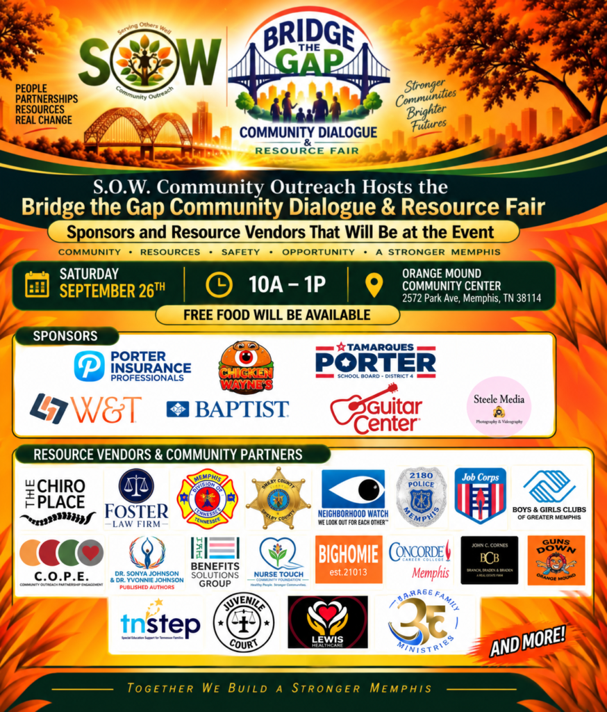 SOW Community Outreach Bridge the Gap flyer