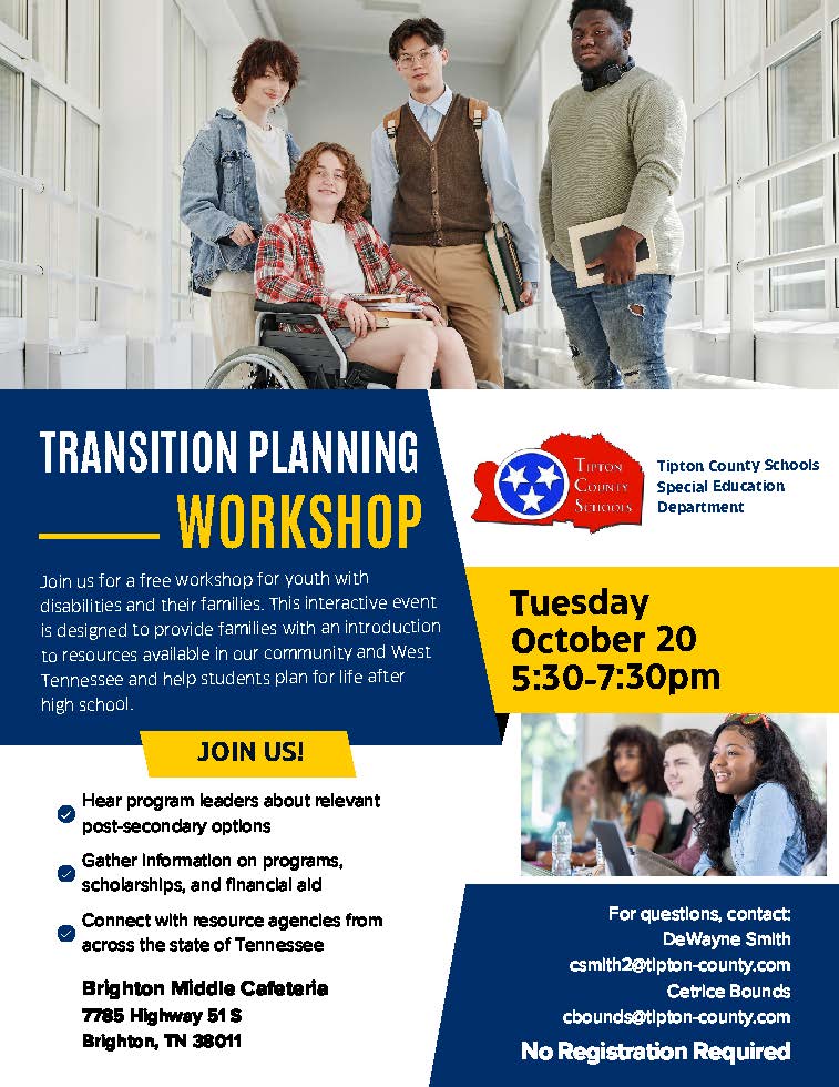 Transition Planning Workshop Flyer